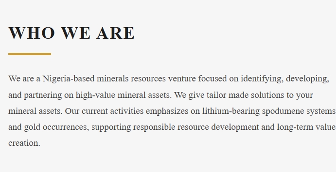 A mining website