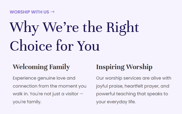 A church website